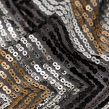 White, Black, Gold and Silver Zig Zag Baby Sequins