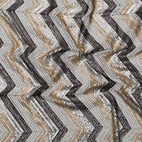 White, Black, Gold and Silver Zig Zag Baby Sequins