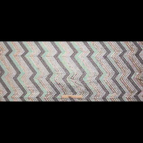 Iridescent Pink, Black, Rose Gold and Silver Zig Zag Baby Sequins