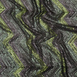 Tulle with Baby Sequins - Gradient Green Zig Zag on Black