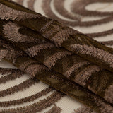 Abstract Embroidered Tulle - Metallic Copper
