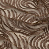 Abstract Embroidered Tulle - Metallic Copper