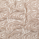 Abstract Embroidered Tulle - Metallic Pink Powder