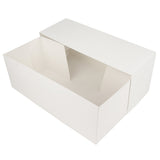 O'Creme White Log Box with Scalloped Window, 16" x 6" x 5" H, Pack of 25