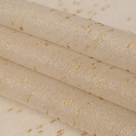 Metallic Gold Slubbed Scrim