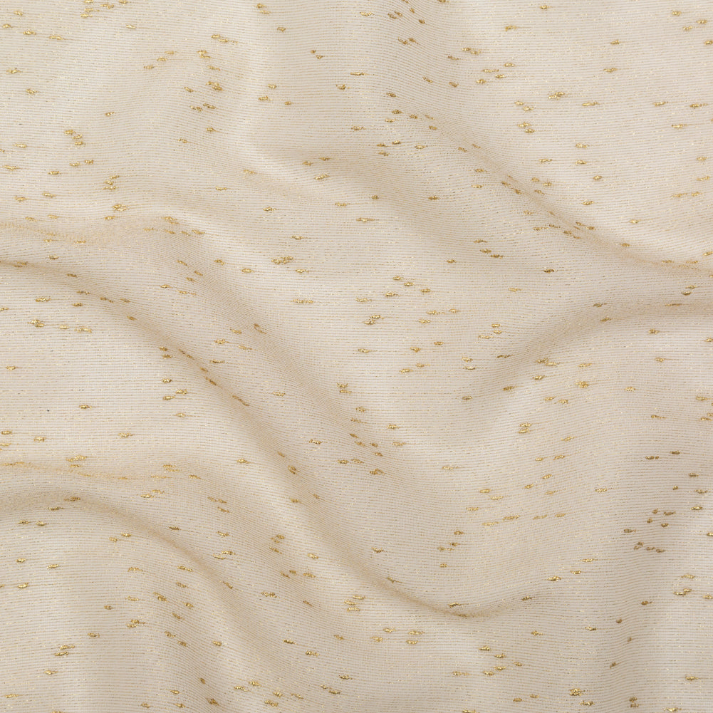 Metallic Gold Slubbed Scrim