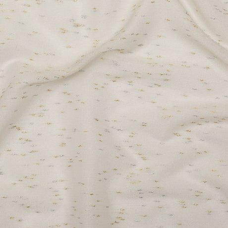 Metallic Gold and Silver Slubbed Scrim