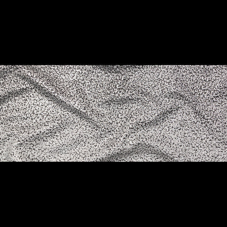Metallic Silver and Black Abstract Brocade
