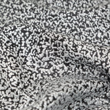 Metallic Silver and Black Abstract Brocade