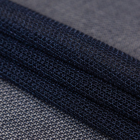 Metallic Faux Knit Chainmail - Navy Blue