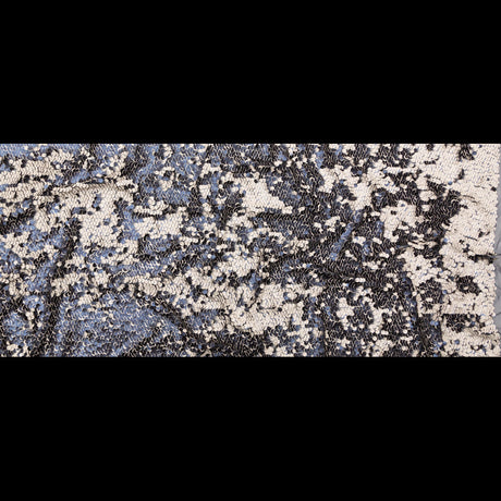 Duo-Tone Paillette Sequin Fabric - Navy Blue and White