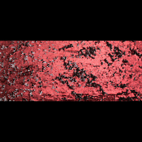 Duo-Tone Paillette Sequin Fabric - Black and Burgundy