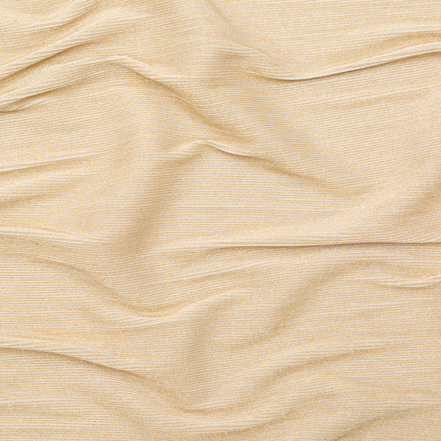 Metallic Gold and White Ultra-Stretch Raised Rib Knit