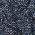 Metallic Eclipse and Silver Overlapping Hexagons Organza Brocade