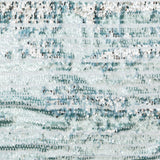 Mesh with Shell Sequins - Cerulean and White Stripes on Sky Blue
