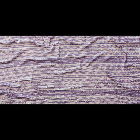 Mesh with Shell Sequins - Fuchsia Pink and White Stripes on Iris Orchid
