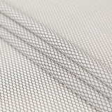 Italian White and Black Geometric Silk and Cotton Voile
