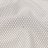 Italian White and Black Geometric Silk and Cotton Voile