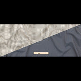 Italian Navy and Ecru Stretch Geometric Jacquard