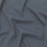 Italian Navy and Ecru Stretch Geometric Jacquard