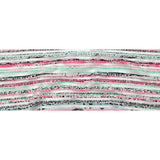 Milly Metallic Silver, Biscay Green, Neon Pink Striped Embroidered Organza