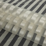 Cannoli Cream Organza with Woven Awning Stripes
