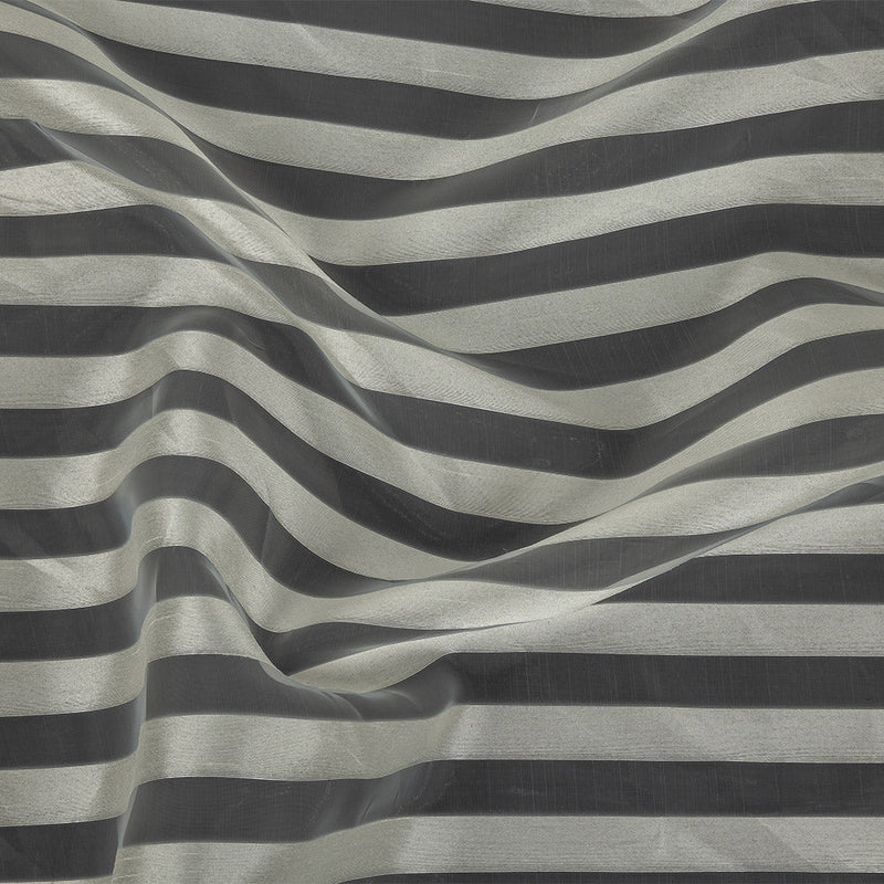 Cannoli Cream Organza with Woven Awning Stripes