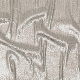 Silver Striped Circle Sequins over White Mesh