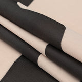 Milly Charcoal and Sandshell Abstract Cotton Woven