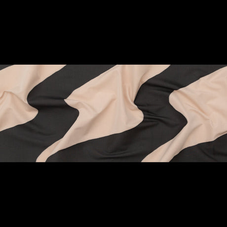 Milly Charcoal and Sandshell Abstract Cotton Woven