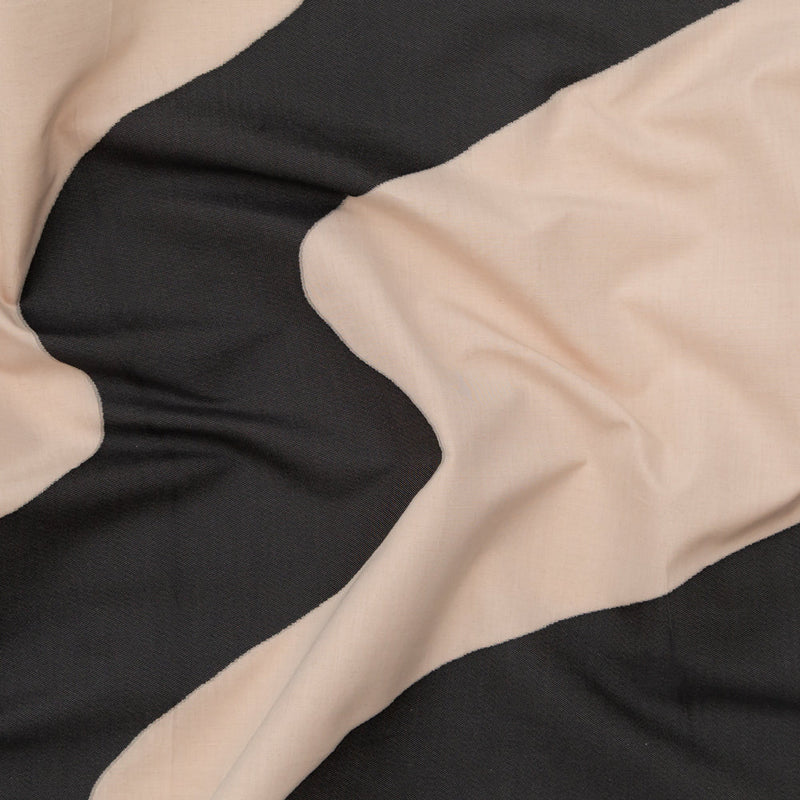 Milly Charcoal and Sandshell Abstract Cotton Woven