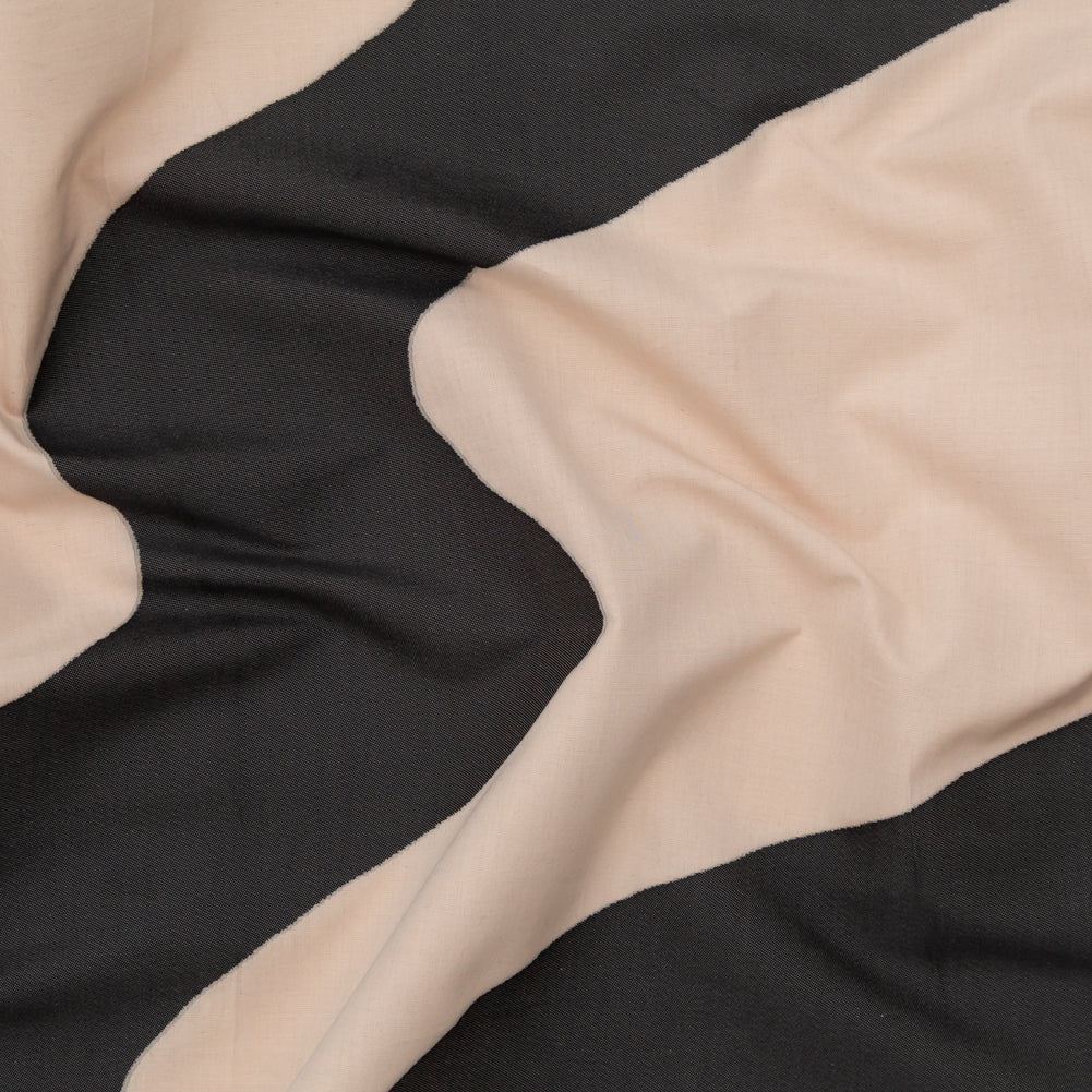 Milly Charcoal and Sandshell Abstract Cotton Woven