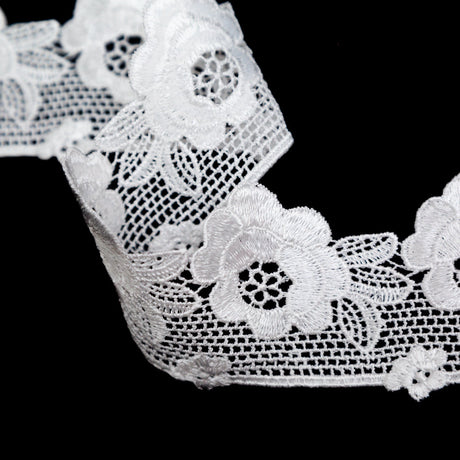European Off-White Floral Venise Lace Trim - 2.25"