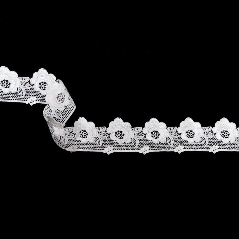 European Off-White Floral Venise Lace Trim - 2.25"
