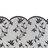 European Black Scalloped Embroidery Lace on Mesh - 9.5"