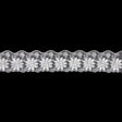 European White Floral Scalloped Embroidery Lace on Mesh - 3.375"
