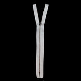 Mood Exclusive Italian Off-White and Silver T3 Closed End Metal Zipper - 9"