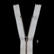 Mood Exclusive Italian Off-White and Silver T3 Closed End Metal Zipper - 9"