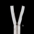 Mood Exclusive Italian White and Silver T3 Closed End Metal Zipper - 9"