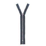 Mood Exclusive Italian Navy and Silver T5 Closed End Metal Zipper - 9"