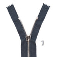 Mood Exclusive Italian Navy and Silver T5 Closed End Metal Zipper - 9"