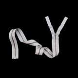 Mood Exclusive Italian Off-White and Silver T5 Open End Metal Zipper - 27.5"