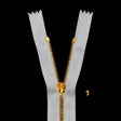Mood Exclusive Italian Off-White and Gold T3 Closed End Metal Zipper - 9"