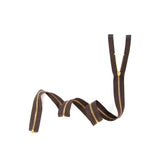 Mood Exclusive Italian Brown and Gold T3 Open End Metal Zipper - 27.5"