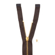 Mood Exclusive Italian Brown and Gold T3 Open End Metal Zipper - 27.5"
