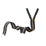 Mood Exclusive Italian Navy and Gold T8 Open End Metal Zipper - 27.5"