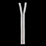 Mood Exclusive Italian Off-White and Gunmetal T3 Closed End Metal Zipper - 9"