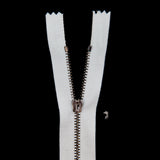 Mood Exclusive Italian Off-White and Gunmetal T3 Closed End Metal Zipper - 9"