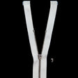 Mood Exclusive Italian White and Gunmetal T3 Open End Metal Zipper - 27.5"