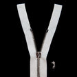 Mood Exclusive Italian Off-White and Gunmetal T5 Open End Metal Zipper - 27.5"